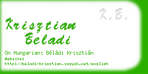 krisztian beladi business card
